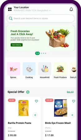 Sales Grocery Industry Mobile Screen