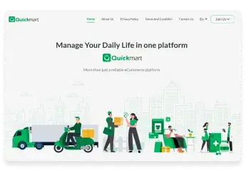 Sales Landing Page Screen